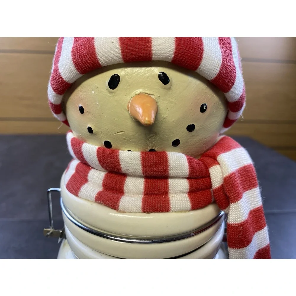 Houston Harvest Inc. Christmas Snowman Cookie/Coffee Ceramic Canister